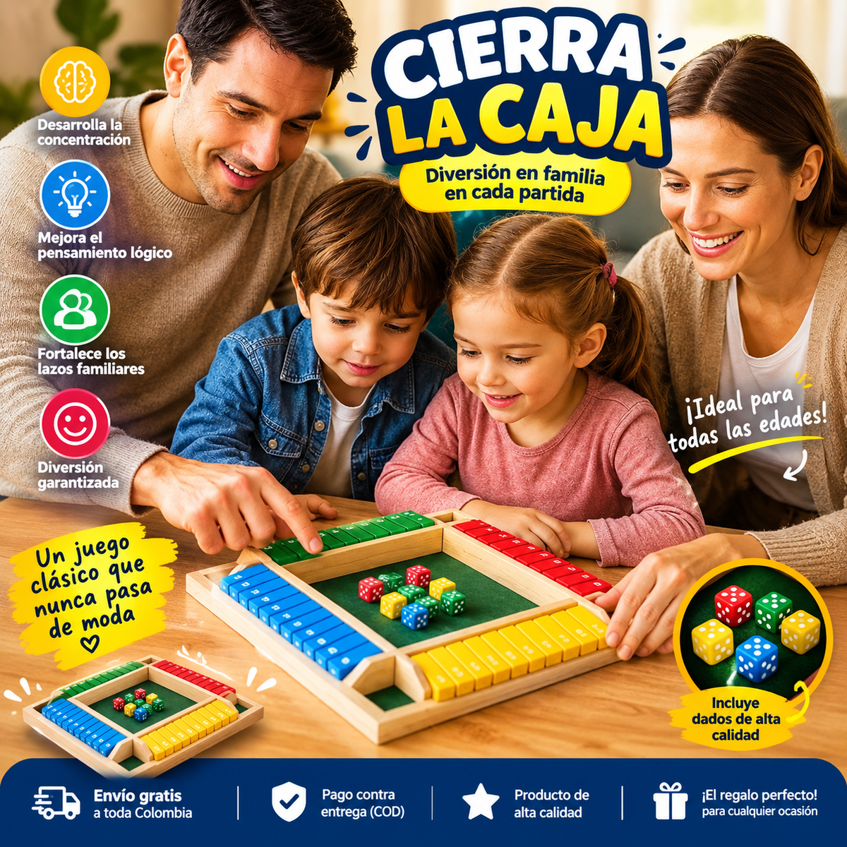 Juego familiar "cierra la caja"