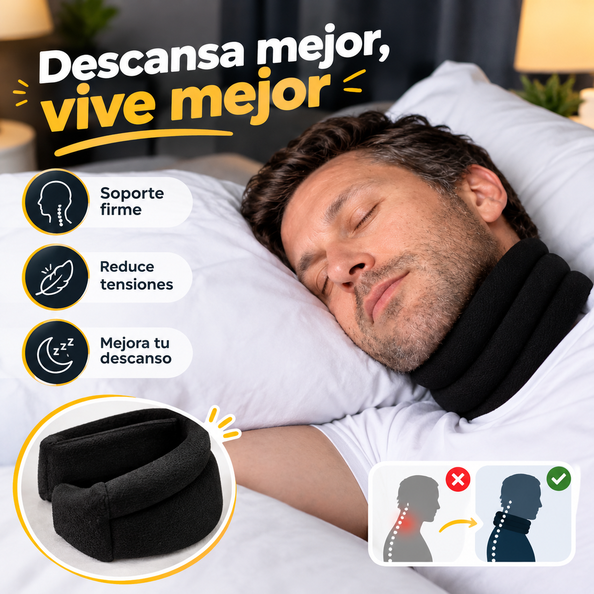 Collarin cervical anti-ronquidos