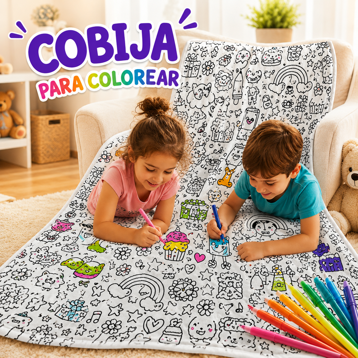 Cobija para colorear