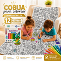 Kit Cobija para Colorear + 12 Plumones